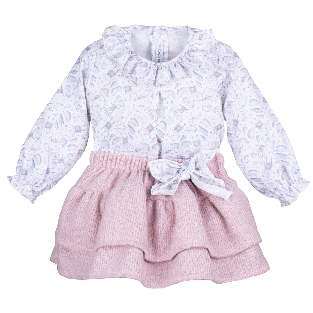 Conjunto 2 piezas: Jersey M/L + Falda (Nude)