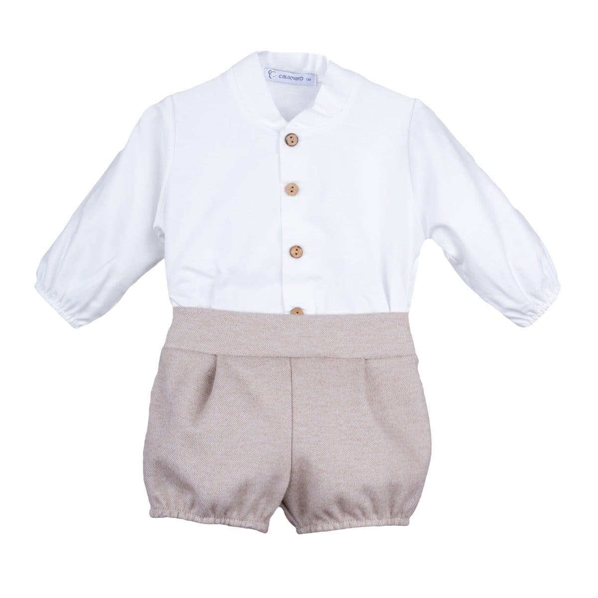 Conjunto 2 piezas: Camisa M/C + Pantalón corto (Arena)