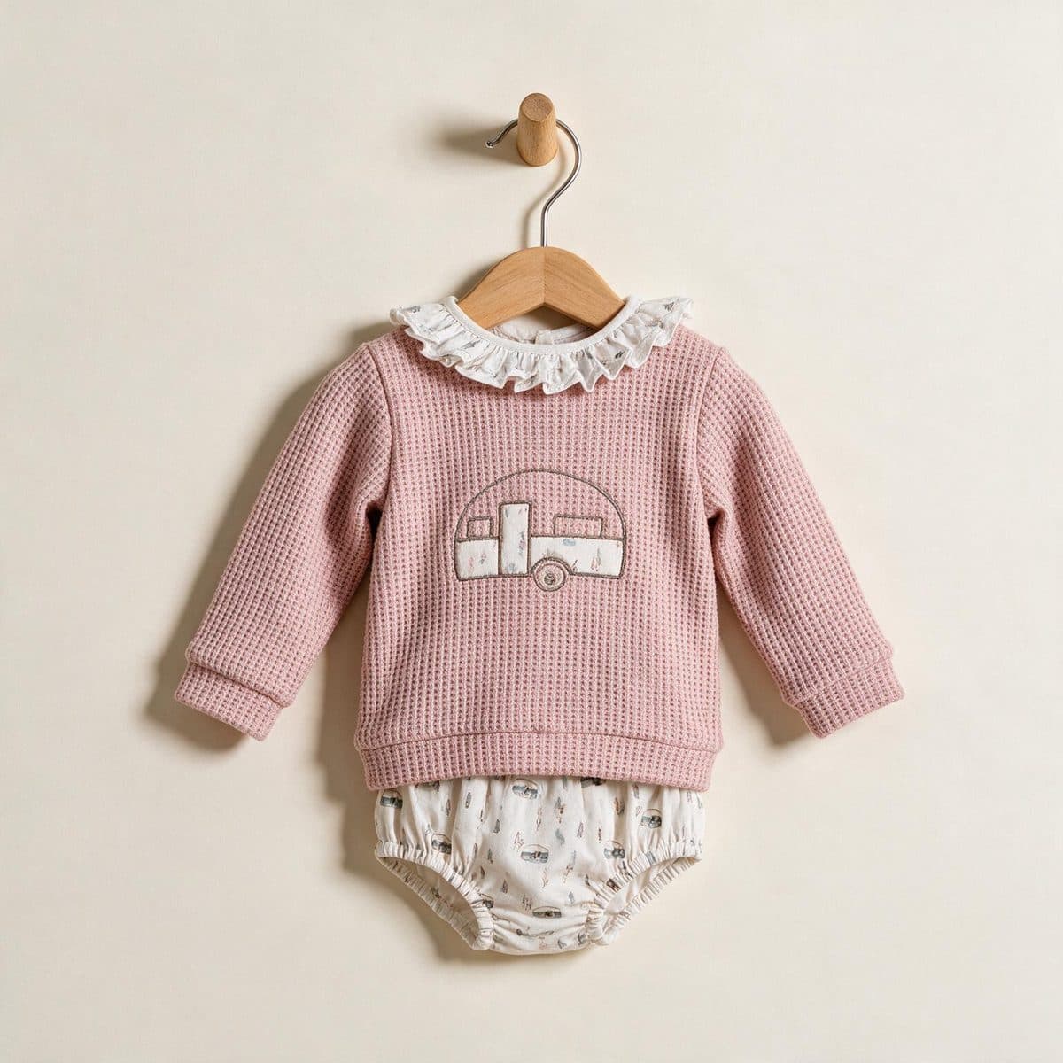 Conjunto 2 piezas: Jersey M/L + Pololo (Nude)