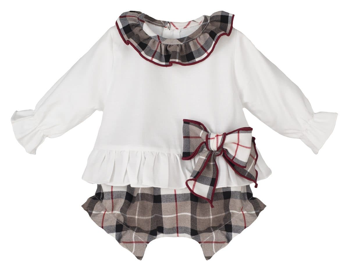 Conjunto 2 piezas: Blusa M/L + Pololo (Granate)