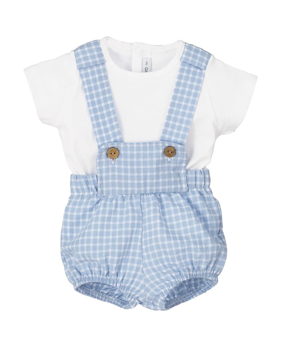 Conjunto 2 piezas: Camiseta M/C + Pololo (Celeste)