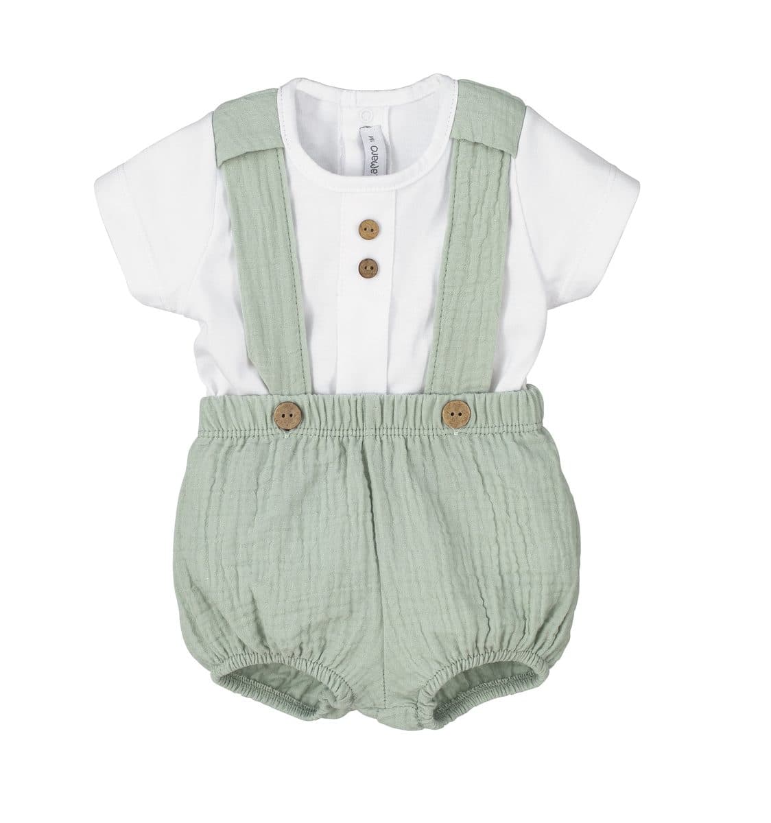 Conjunto 2 piezas: Camiseta M/C + Pololo (Mint)
