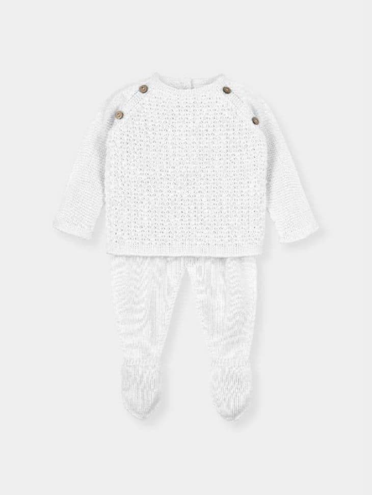 Conjunto 2 piezas: Jersey M/L + Polaina (Blanco, Nube) - vista 2