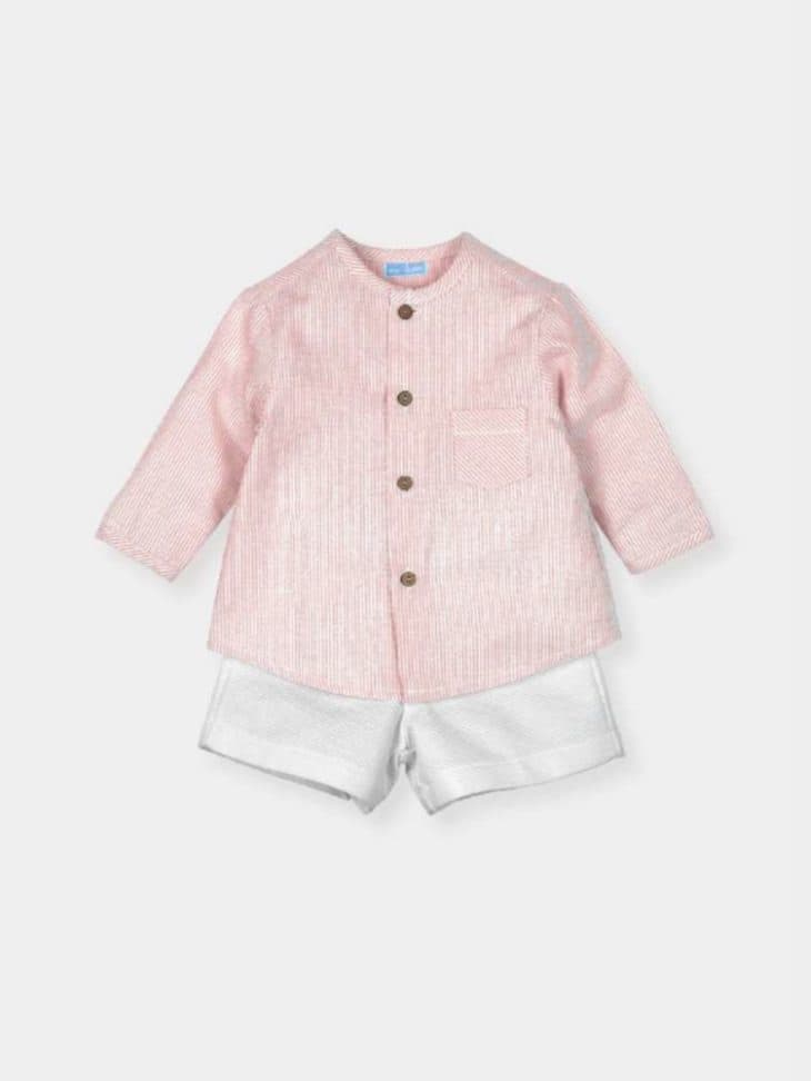 Conjunto 2 piezas: Camisa M/C + Pantalón corto (Garden, Papaya) - vista 1