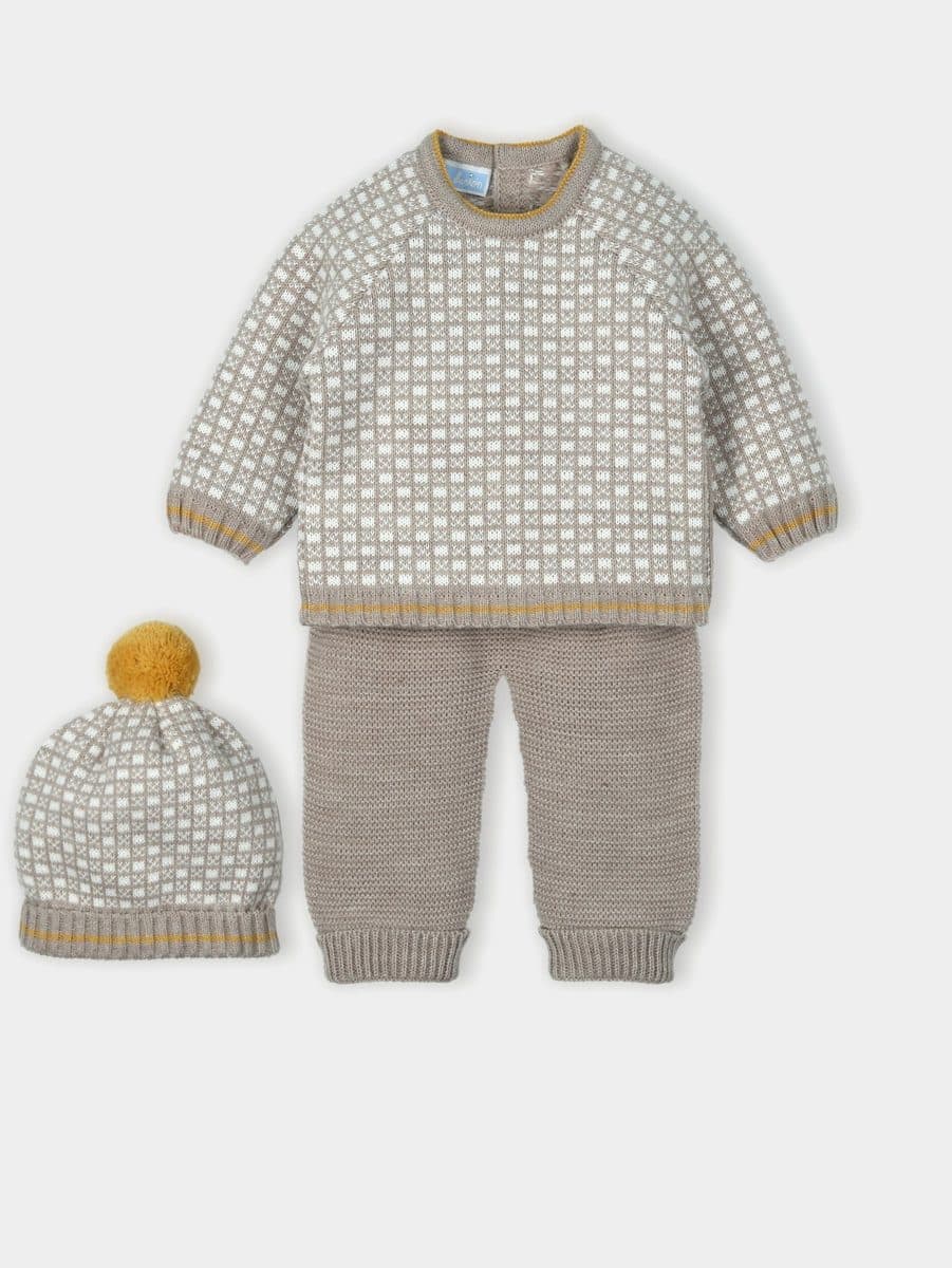 Conjunto 3 piezas: Jersey M/L + Polaina + Gorro (Nuez)