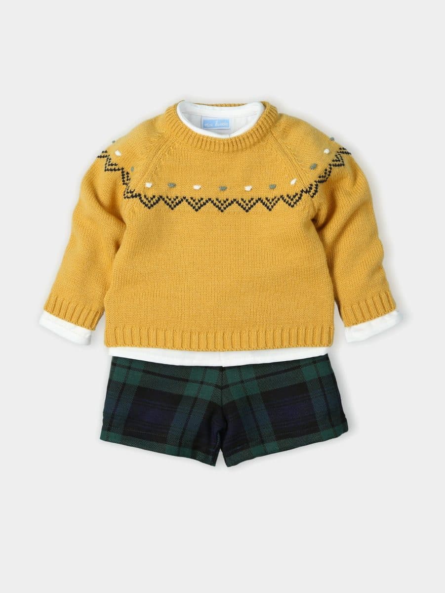 Conjunto 2 piezas: Jersey M/L + Pantalón corto (Mostaza New)