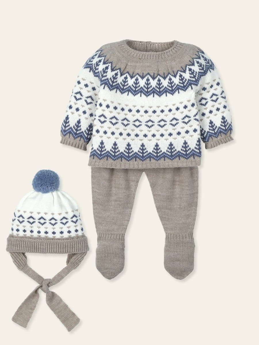 Conjunto 3 piezas: Jersey M/L + Polaina + Gorro (Nuez)