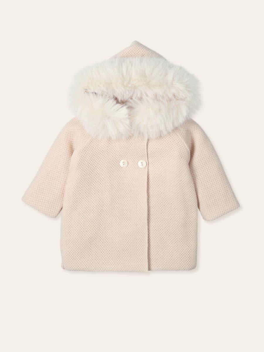 Conjunto 2 piezas: Abrigo M/L + Gorro (Nude)
