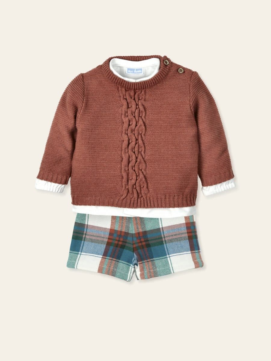 Conjunto 3 piezas: Jersey M/L + Camisa M/L + Pantalón corto (Otoño)