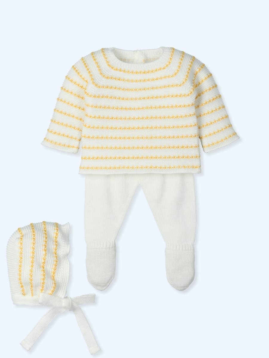 Conjunto 3 piezas: Jersey M/L + Polaina + Gorro (Cdo/Miel)