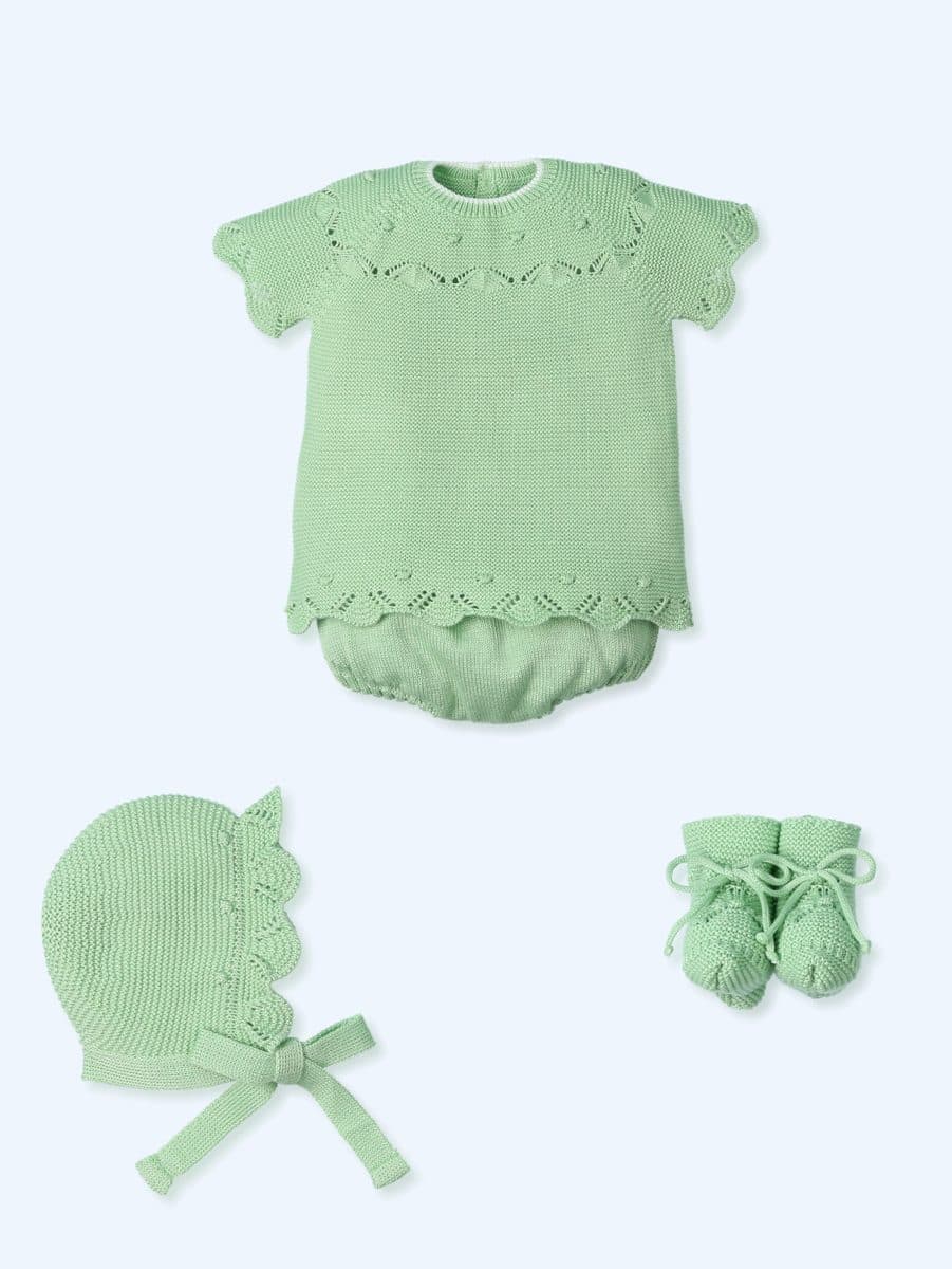 Conjunto 3 piezas: Jersey M/C + Cubre + Patucos (Pera)