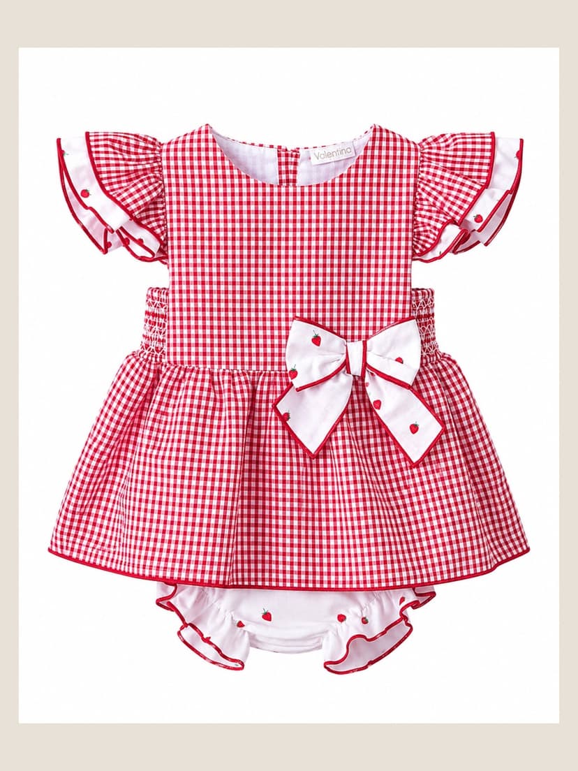 Valentina Bebés · Conjunto 2 piezas: Vestido + Cubre (Capri)