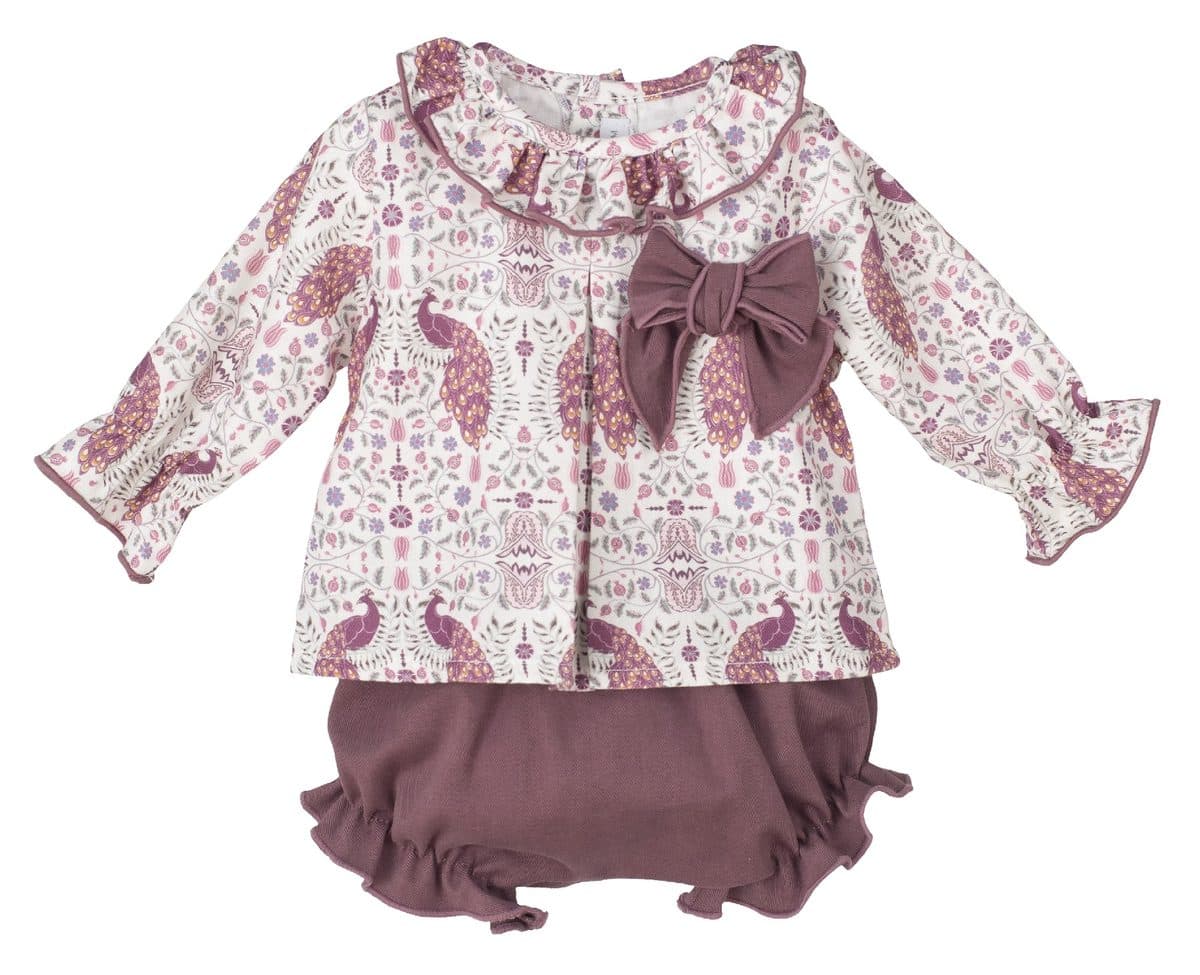 Conjunto 2 piezas: Blusa M/L + Pololo (Purpura)