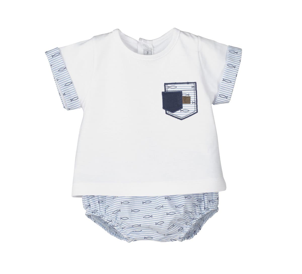 Conjunto 2 piezas: Camiseta M/C + Pololo (Azul)