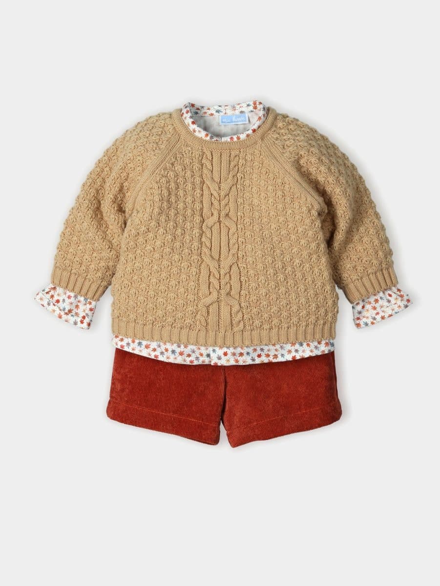 Conjunto 2 piezas: Jersey M/L + Cubre (Almendra)