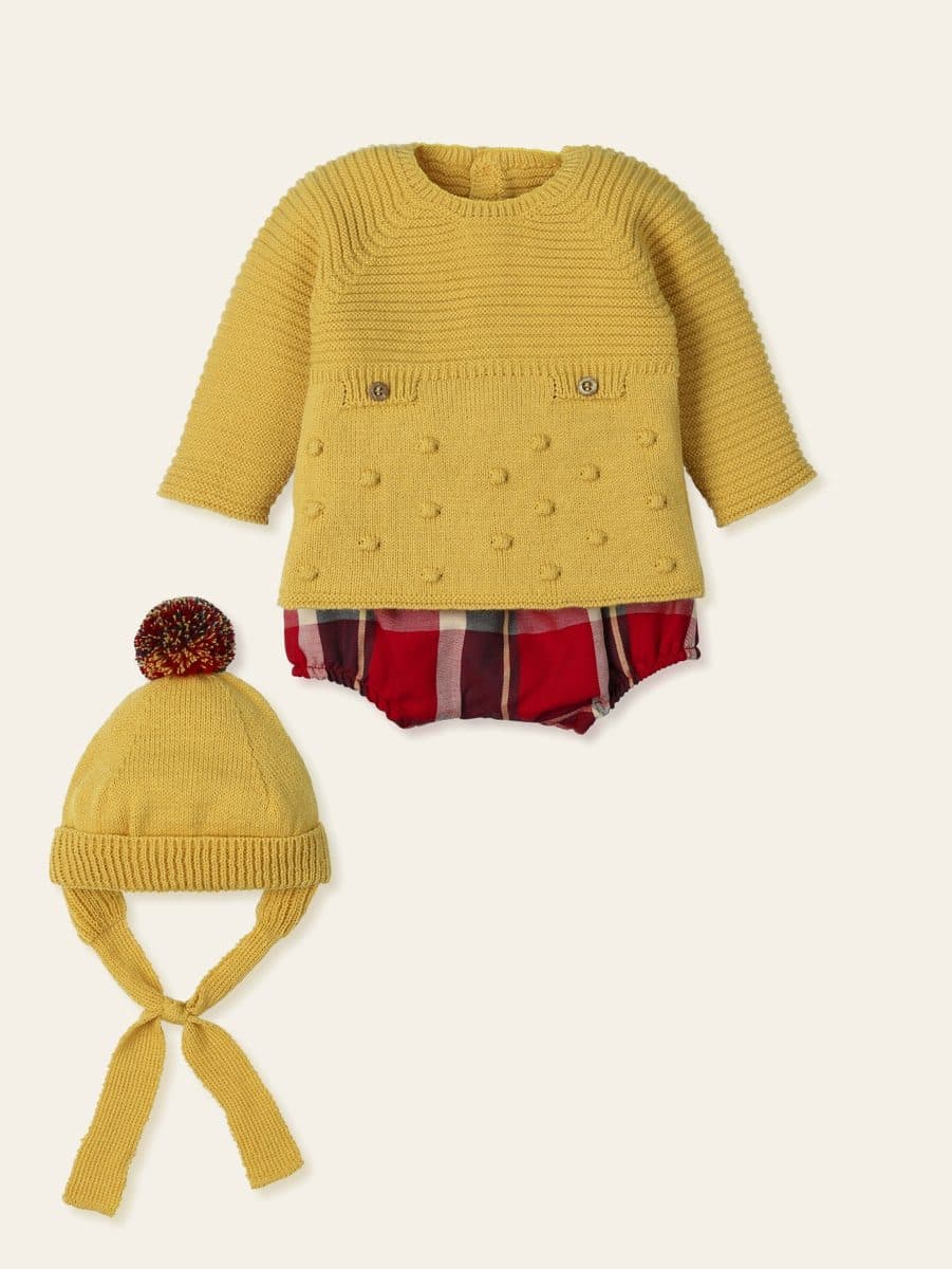 Conjunto 2 piezas: Rebeca M/L + Gorro (Mostaza New)